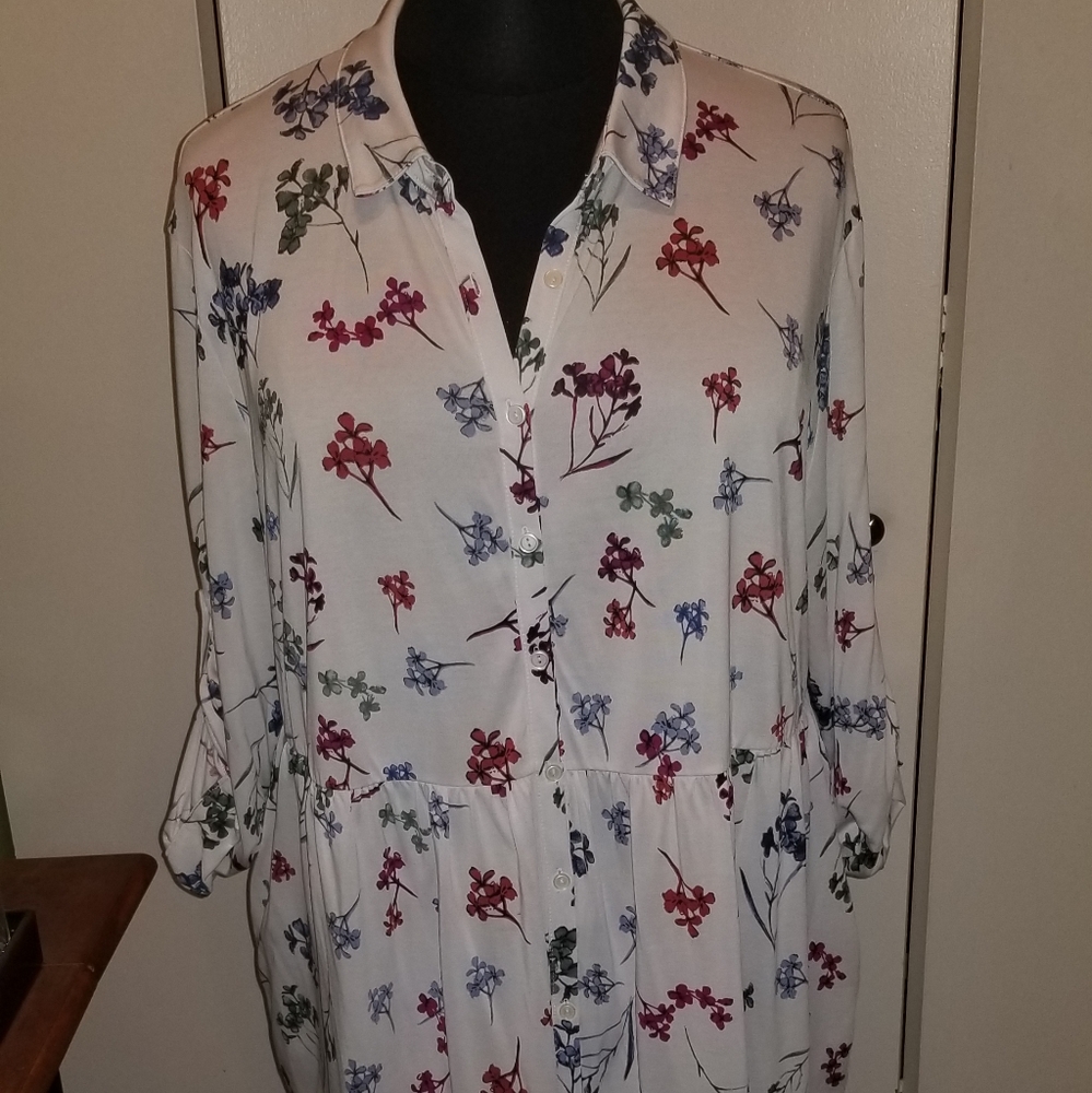 EUC Jersey Knit Drop-Waist Dress